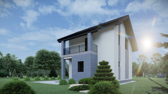 Проект дома DBT 490 - 5 Двухэтажные дома в Киеве