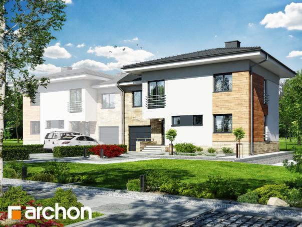 Проект дома Дом в мирте 3 (B) вер.3 - 1 Двухэтажные дома в Киеве