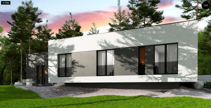 Проект дома Ux141 - 4 Одноэтажные дома в Киеве