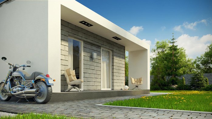 Проект дома Ux69 v1 - 4 Одноэтажные дома в Киеве