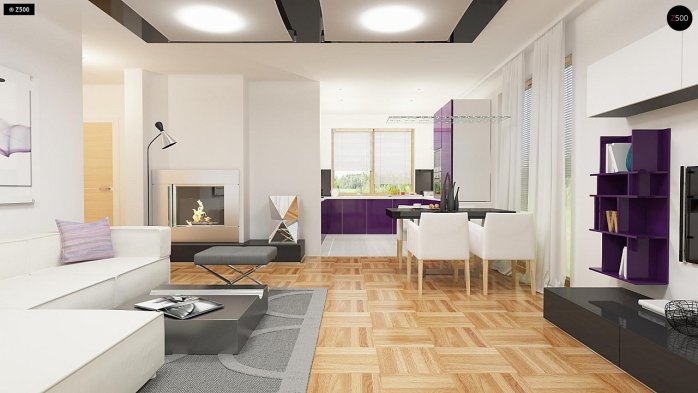 Проект дома U255 a - 8 С мансардным этажом дома в Киеве