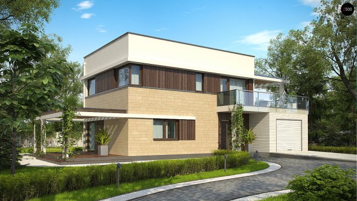 Проект дома Ux63 A - 1 Двухэтажные дома в Киеве