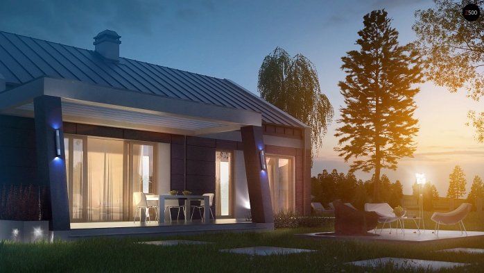 Проект дома U256 - 8 Одноэтажные дома в Киеве