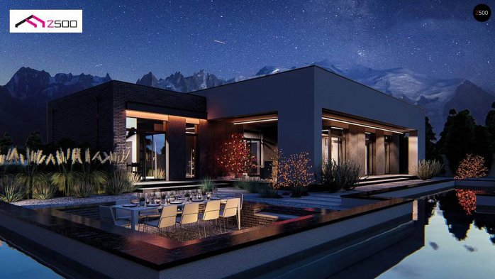 Проект дома Ux260 - 2 Одноэтажные дома в Киеве