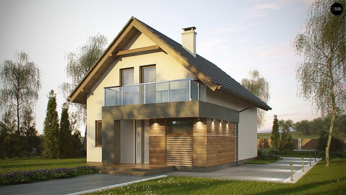 Проект дома U174 - 1 С мансардным этажом дома в Киеве