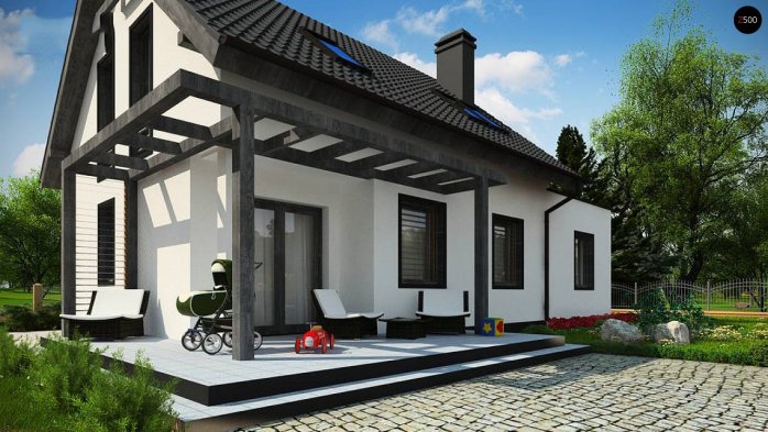 Проект дома U212 GL - 5 С мансардным этажом дома в Киеве