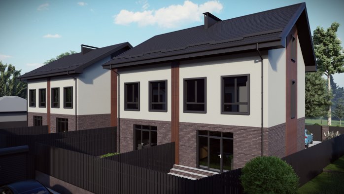 Проект дома DBT 650 - 4 Двухэтажные дома в Киеве