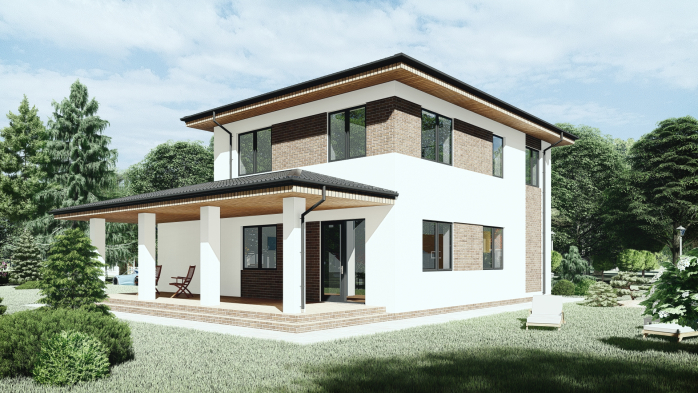 Проєкт будинку DBT 290 - Двоповерхові дома у Києві