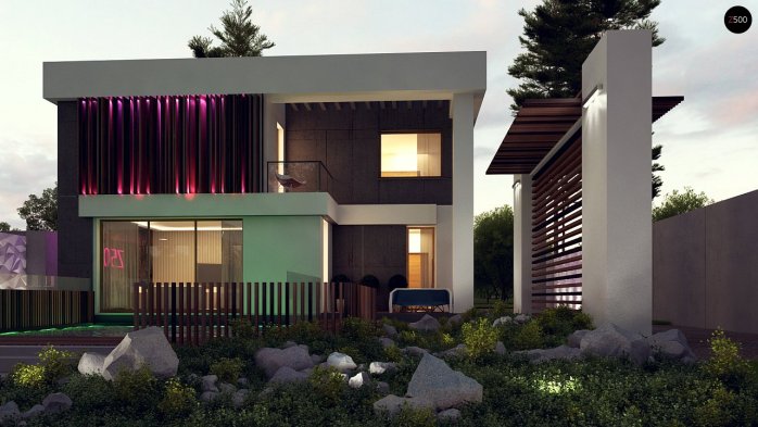 Проект дома Ux124 - 8 Двухэтажные дома в Киеве