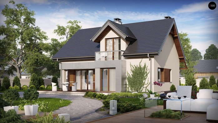 Проект дома U89 - 1 С мансардным этажом дома в Киеве