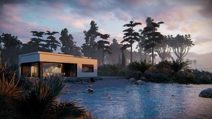 Проект дома Ux211 - 6 Одноэтажные дома в Киеве