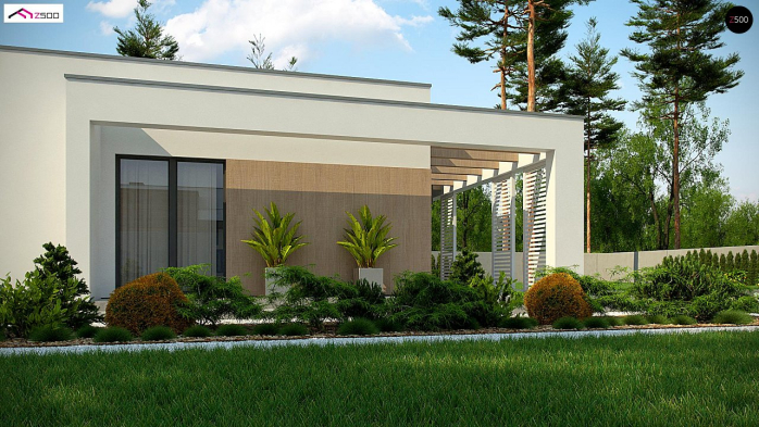 Проект дома Ux77 D - 4 Одноэтажные дома в Киеве