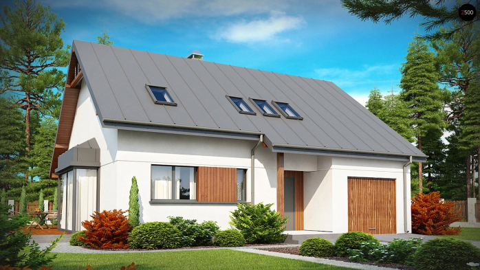 Проект дома U186 - 2 С мансардным этажом дома в Киеве