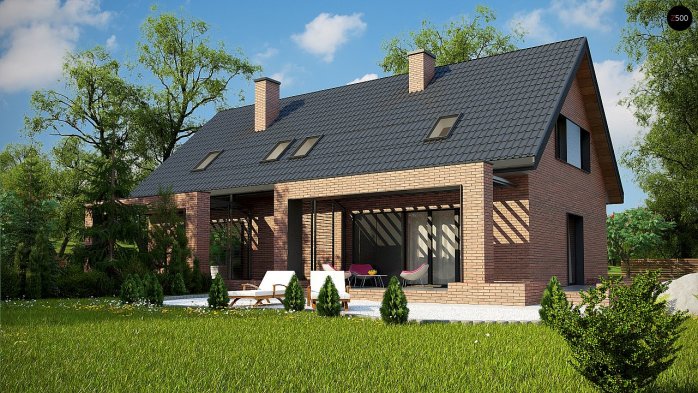 Проект дома U351 - 9 С мансардным этажом дома в Киеве