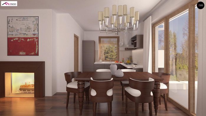 Проект дома U244 GP - 4 С мансардным этажом дома в Киеве