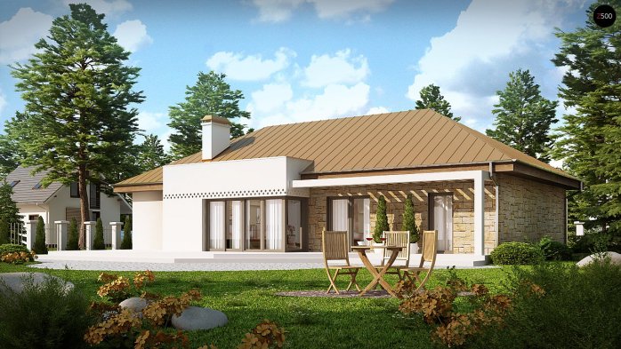Проект дома U165 - 3 Одноэтажные дома в Киеве