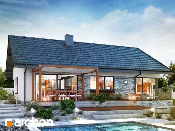 Проект дома Дом под красной рябиной 8 (H) - 2 Одноэтажные дома в Киеве