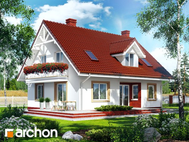 Проект дома Дом под фисташковым деревом вер.2 - 2 С мансардным этажом дома в Киеве