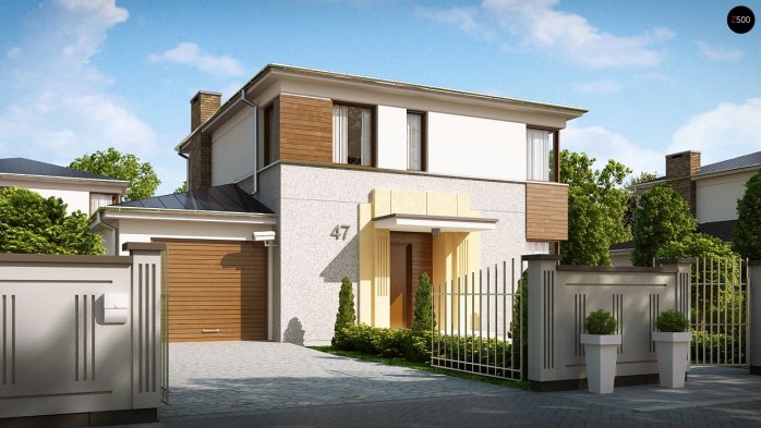 Проект дома Ux47 - 1 Двухэтажные дома в Киеве