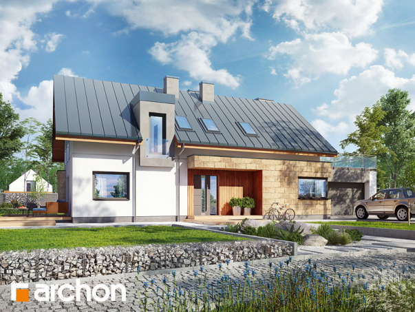 Проект дома Дом в карри 2 - 1 С мансардным этажом дома в Киеве