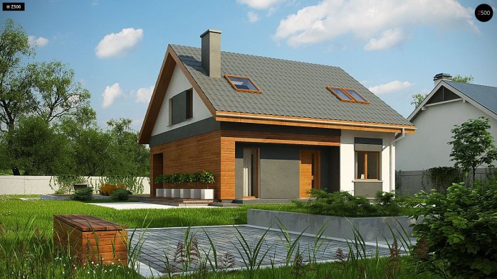 Проект дома U62 A minus - 1 С мансардным этажом дома в Киеве