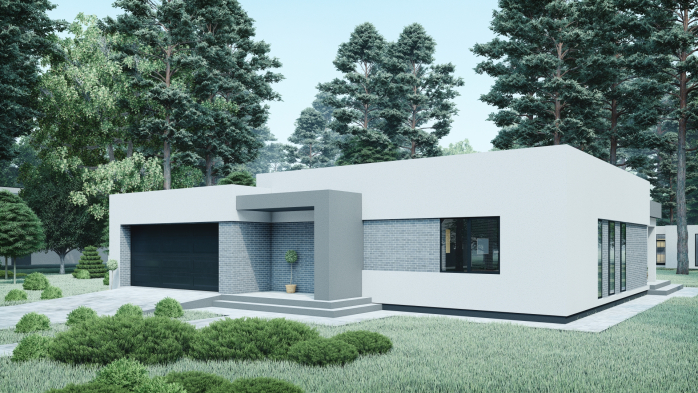 Проект дома DBT 347 - 3 Одноэтажные дома в Киеве