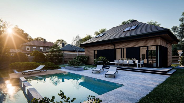 Проект дома U491 - 4 С мансардным этажом дома в Киеве