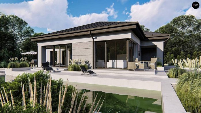 Проект дома U471 - 2 Одноэтажные дома в Киеве