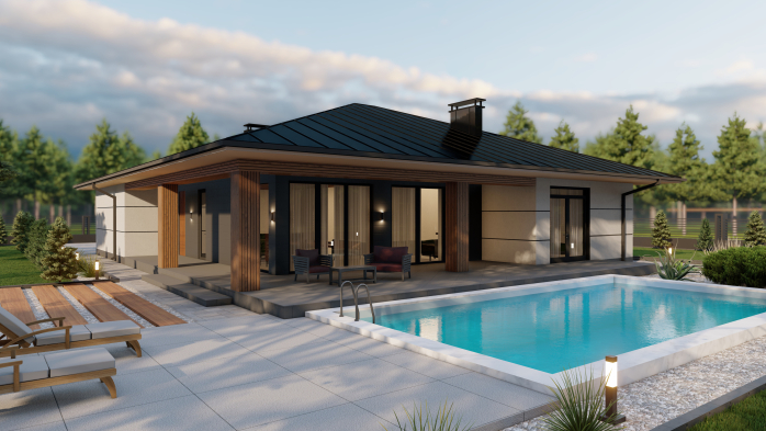 Проект дома Db 40 - 6 Одноэтажные дома в Киеве