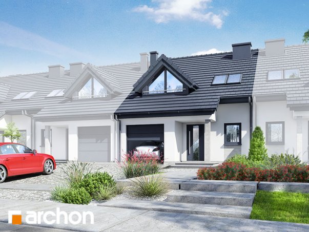 Проект дома Дом в клематисах вер.3 - 1 С мансардным этажом дома в Киеве