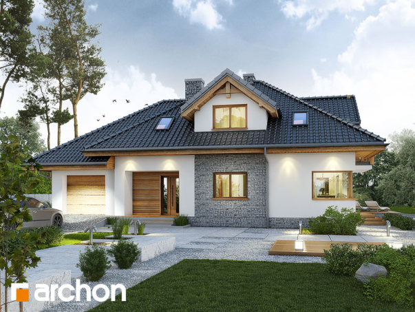 Проект дома Дом в каннах 3 - 1 С мансардным этажом дома в Киеве