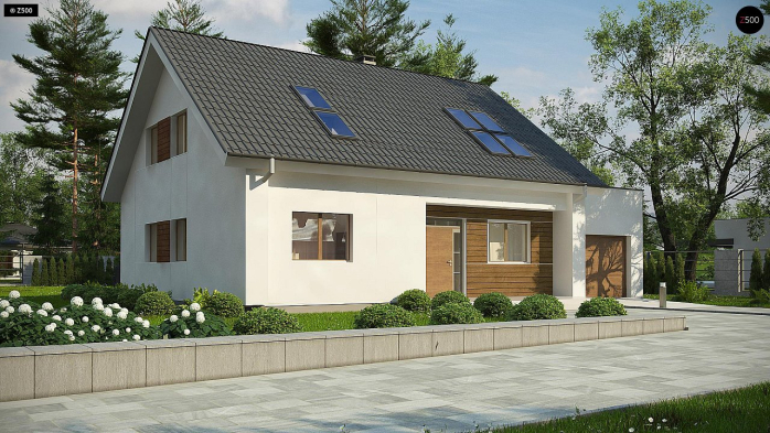 Проект дома U266 A - 1 С мансардным этажом дома в Киеве