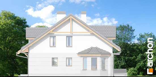 Проект дома Дом под гинко 2 вер.2 - 4 С мансардным этажом дома в Киеве