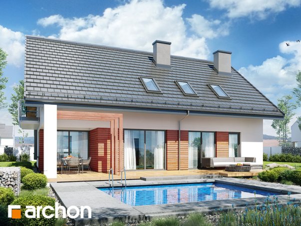 Проект дома Дом в дицентрах - 1 С мансардным этажом дома в Киеве