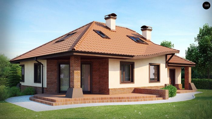 Проект дома U56 - 1 С мансардным этажом дома в Киеве