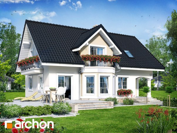 Проект дома Дом в авокадо 2 - 2 С мансардным этажом дома в Киеве