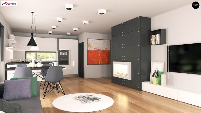 Проект дома U208 A - 5 Одноэтажные дома в Киеве