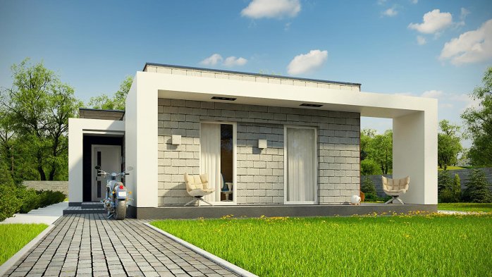 Проект дома Ux69 v1 - 3 Одноэтажные дома в Киеве