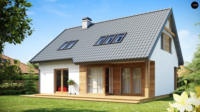 Проект дома U66 - 1 С мансардным этажом дома в Киеве