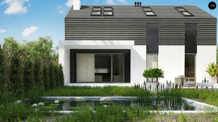 Проект дома Ub17 - 14 С мансардным этажом дома в Киеве