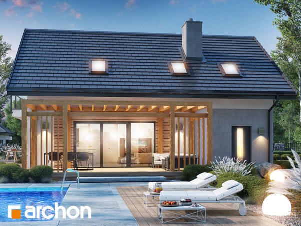 Проект дома Дом в аурорах 7 (А) - 1 С мансардным этажом дома в Киеве