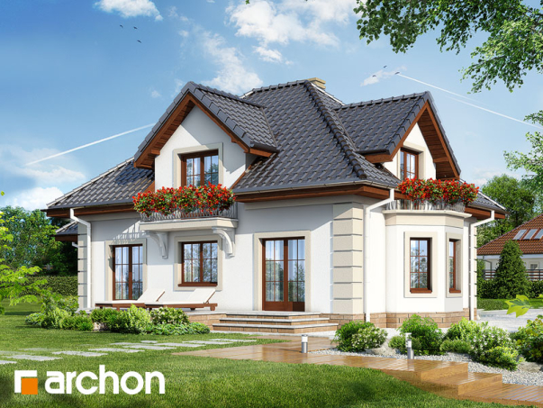 Проект дома Дом в нектаринах 3 вер.2 - 2 С мансардным этажом дома в Киеве