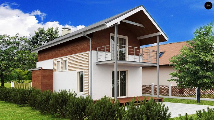 Проект дома U25 - 1 С мансардным этажом дома в Киеве