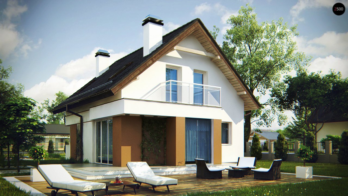 Проект дома U265 - 2 С мансардным этажом дома в Киеве