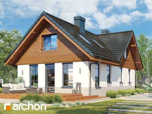 Проект дома Дом в манго вер.3 - 2 С мансардным этажом дома в Киеве