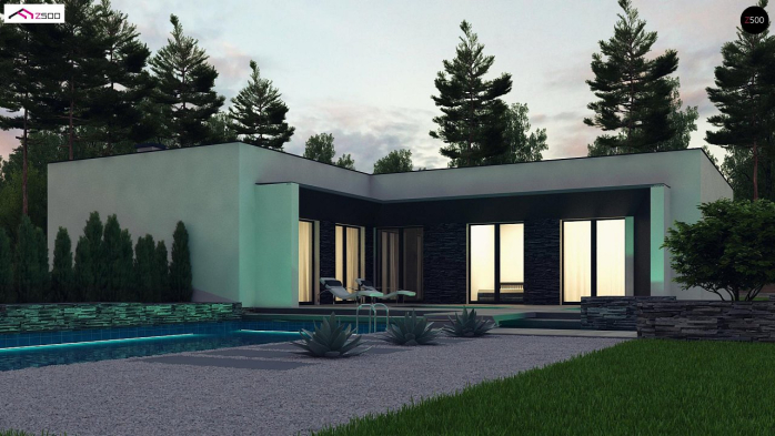 Проект дома Ux160 - 1 Одноэтажные дома в Киеве