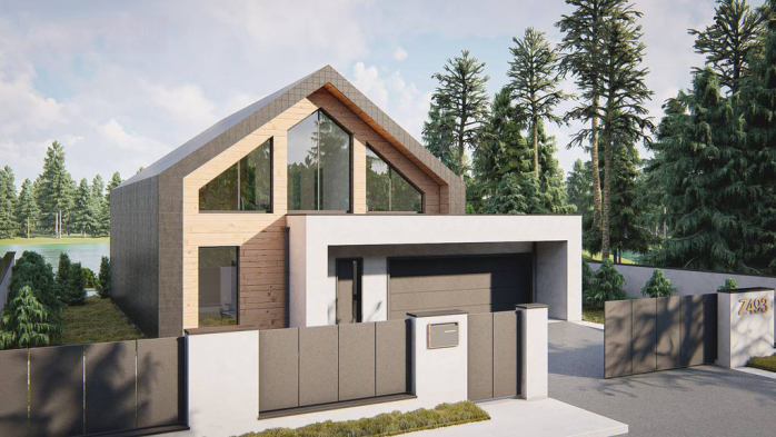 Проект дома U493 - 3 С мансардным этажом дома в Киеве