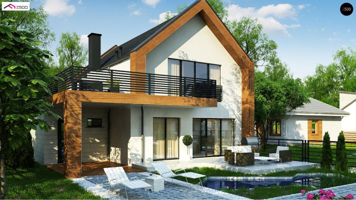 Проект дома U424 - 4 С мансардным этажом дома в Киеве