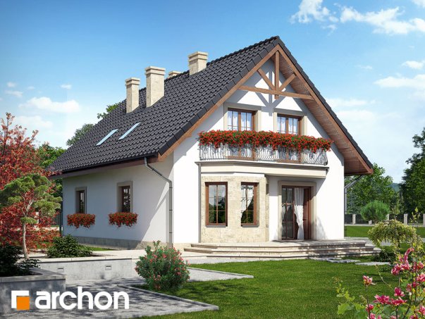 Проект дома Дом в бархатцах 2 вер.2 - 2 С мансардным этажом дома в Киеве