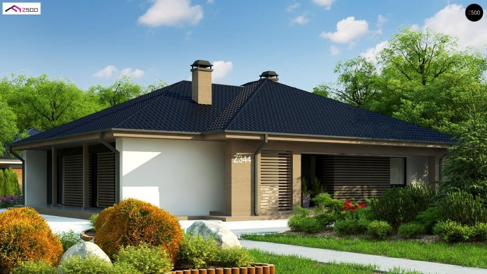 Проект дома U344 - 3 Одноэтажные дома в Киеве